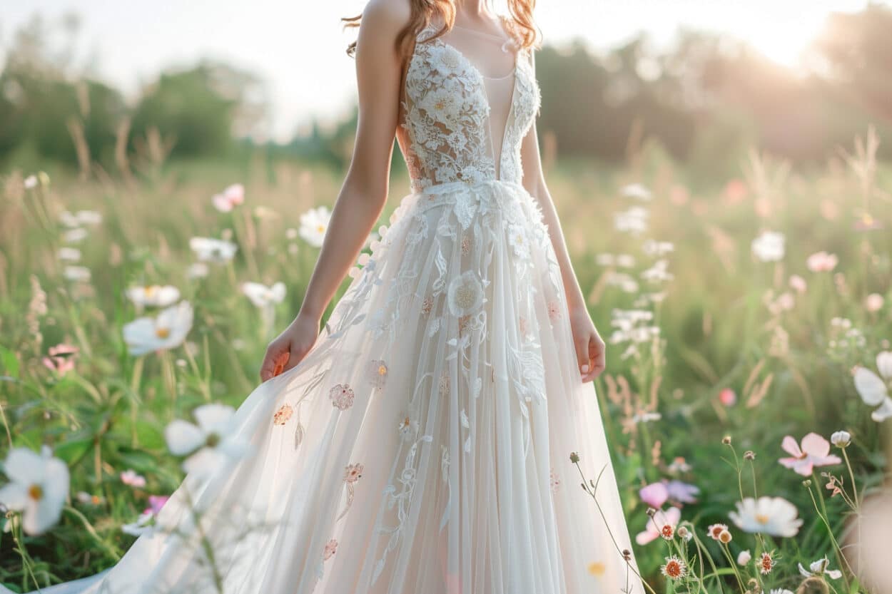 Quelle robe de mariée choisir pour danser et s’épanouir en plein air ?