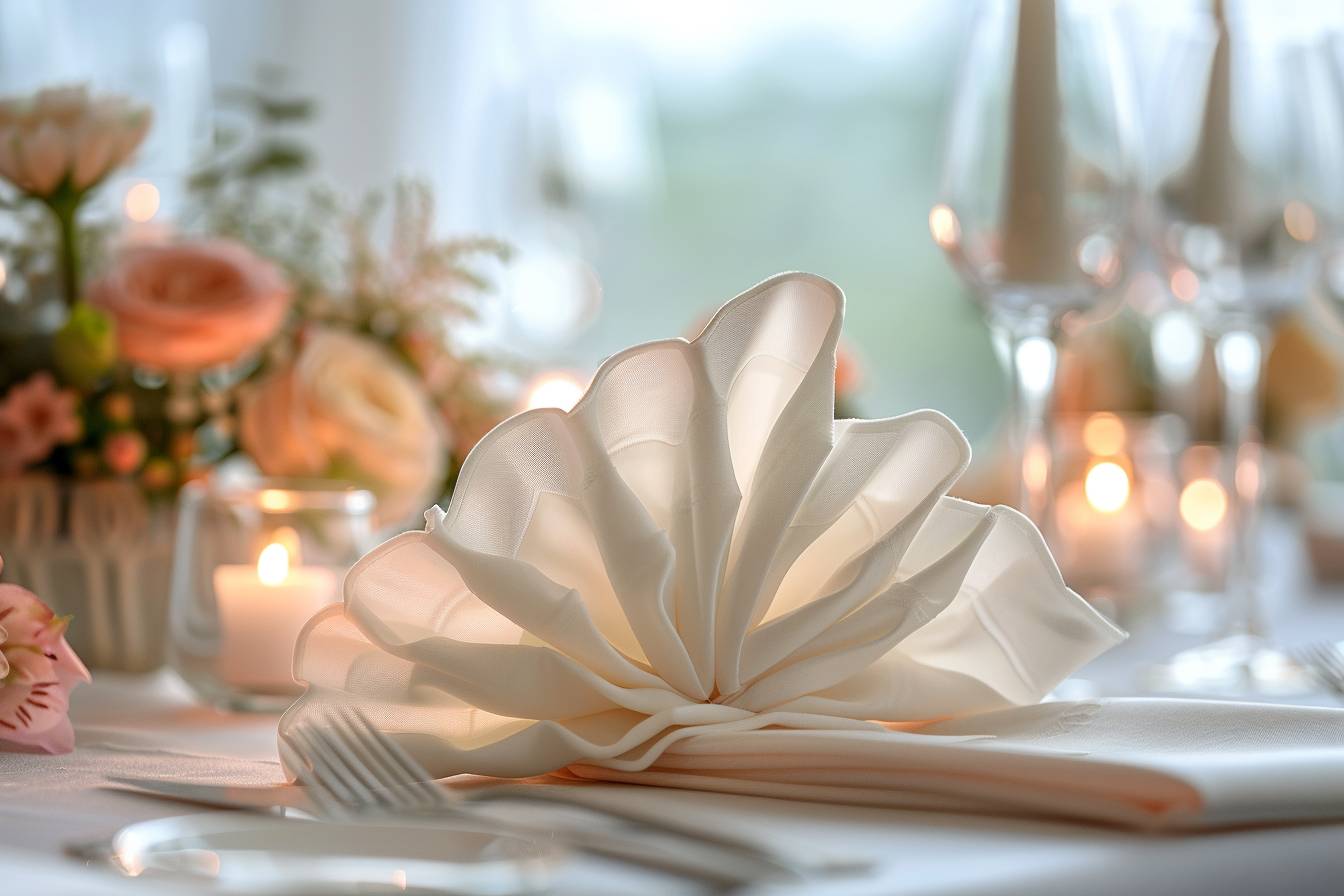 Pliage de serviette en papillon : une touche d’élégance pour votre table de mariage