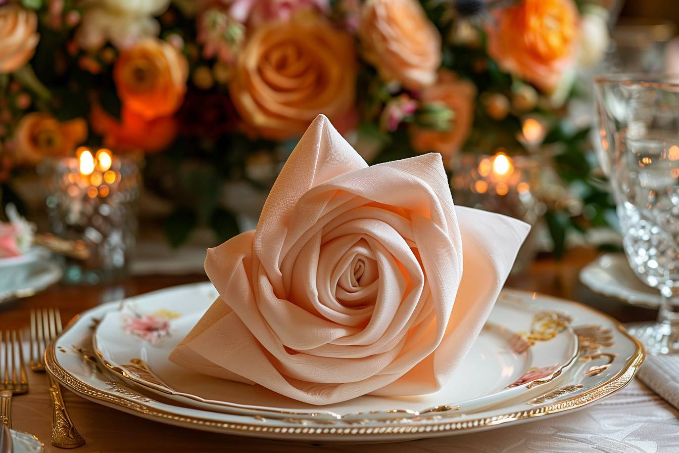 Pliage de serviette simple : maîtriser l’art de la table pour votre mariage