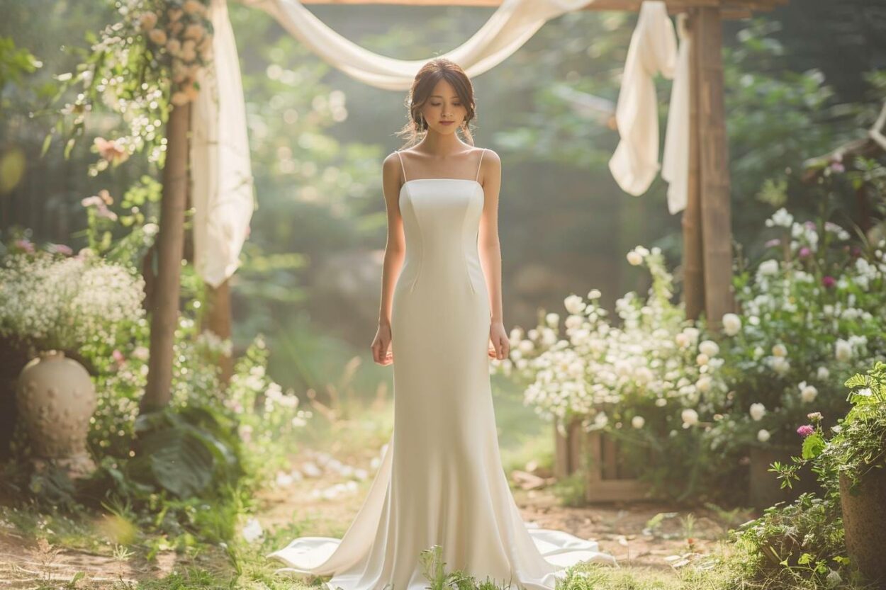Robe de mariée minimaliste : élégance et simplicité pour un mariage raffiné