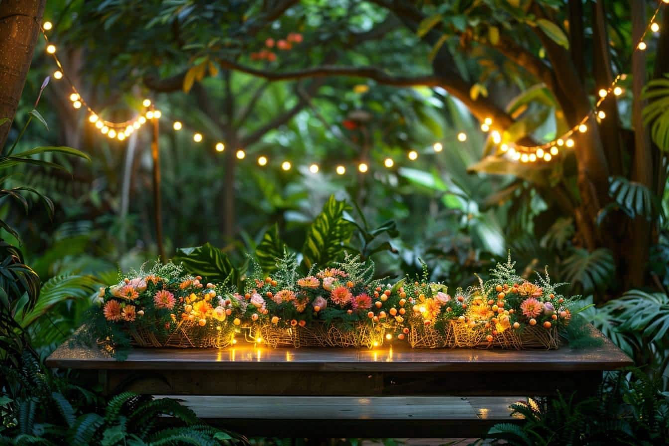 La décoration durable transformée par les luxioles pour un mariage éco-responsable