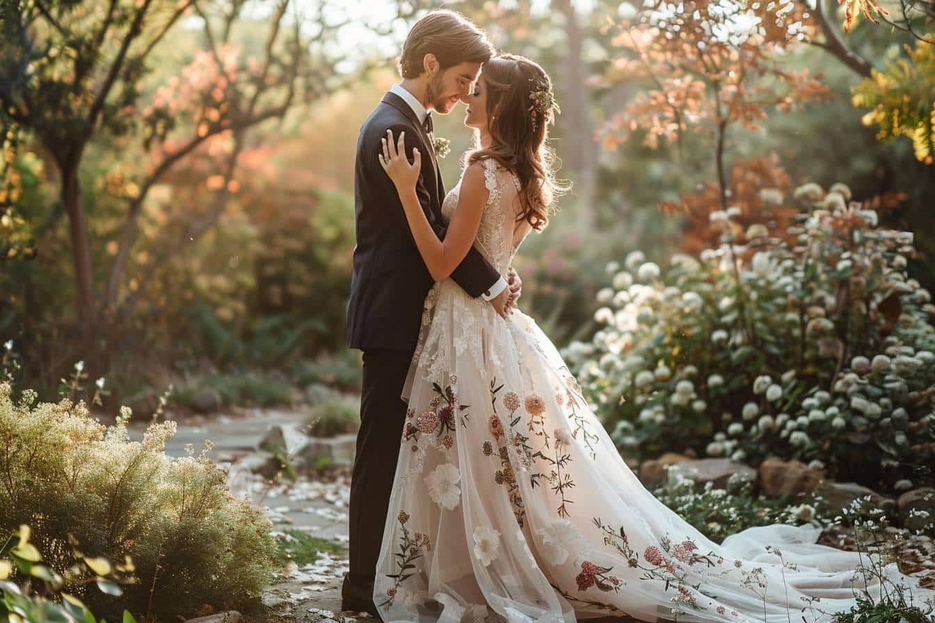 Inspiration mariage éco-responsable : un été indien avec Les Mariées de Prune à La Demeure du Pont La Couyère