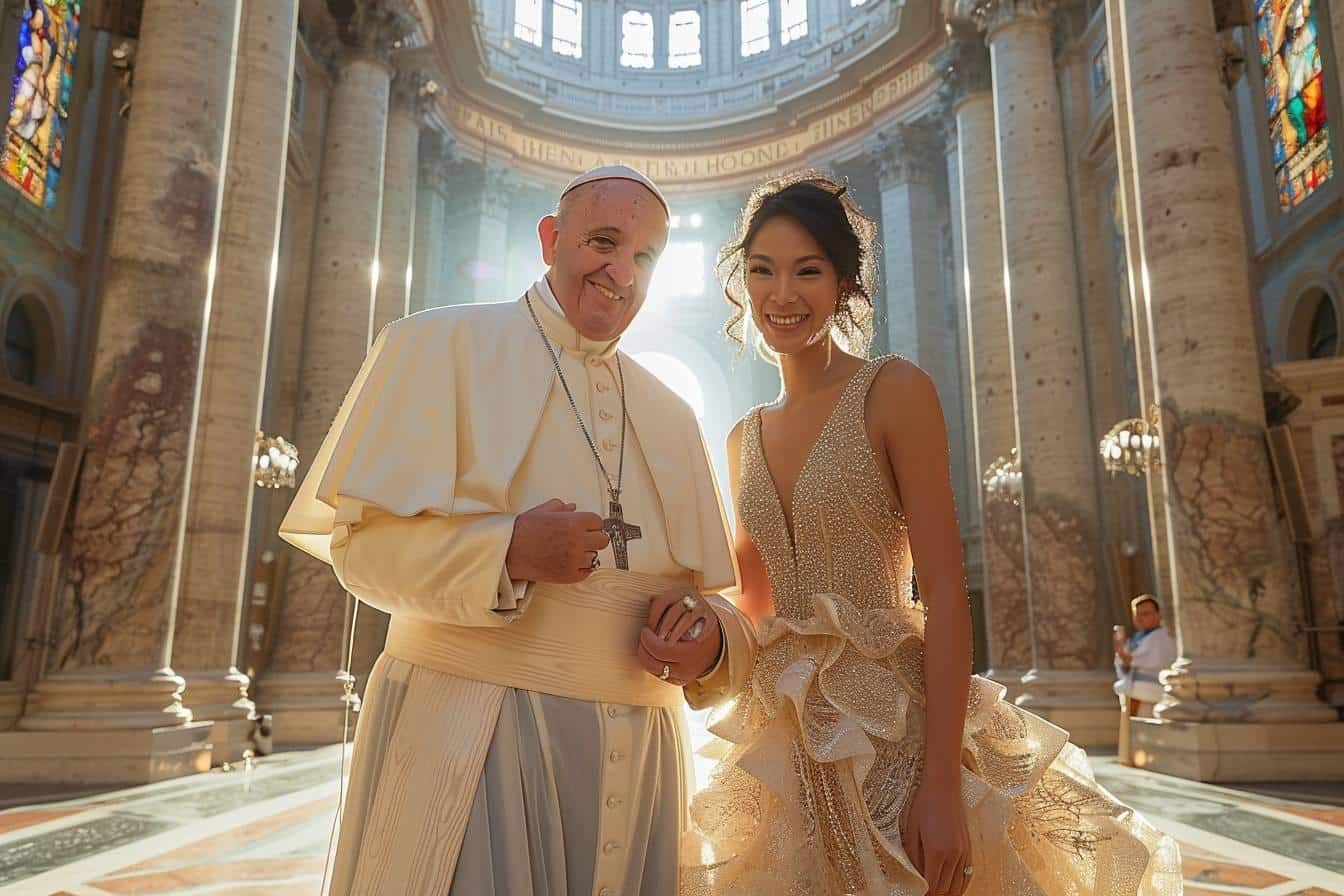 Le pape François bénit les 60 ans de mariage des Thien-Ah-Koon