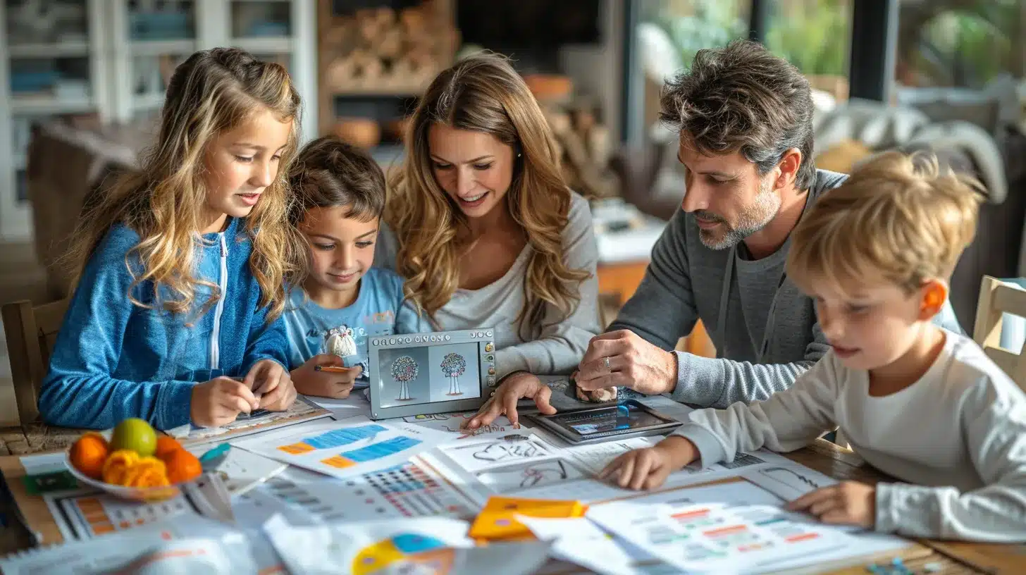 Mariage Baudrand : plongée famille nombreuse alt.