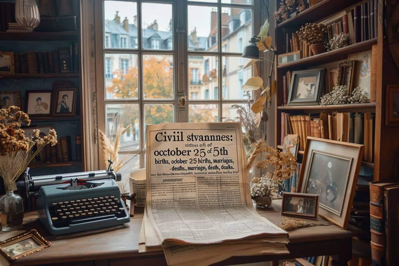 « État civil du 25 octobre à Vannes : naissances, mariages, décès »