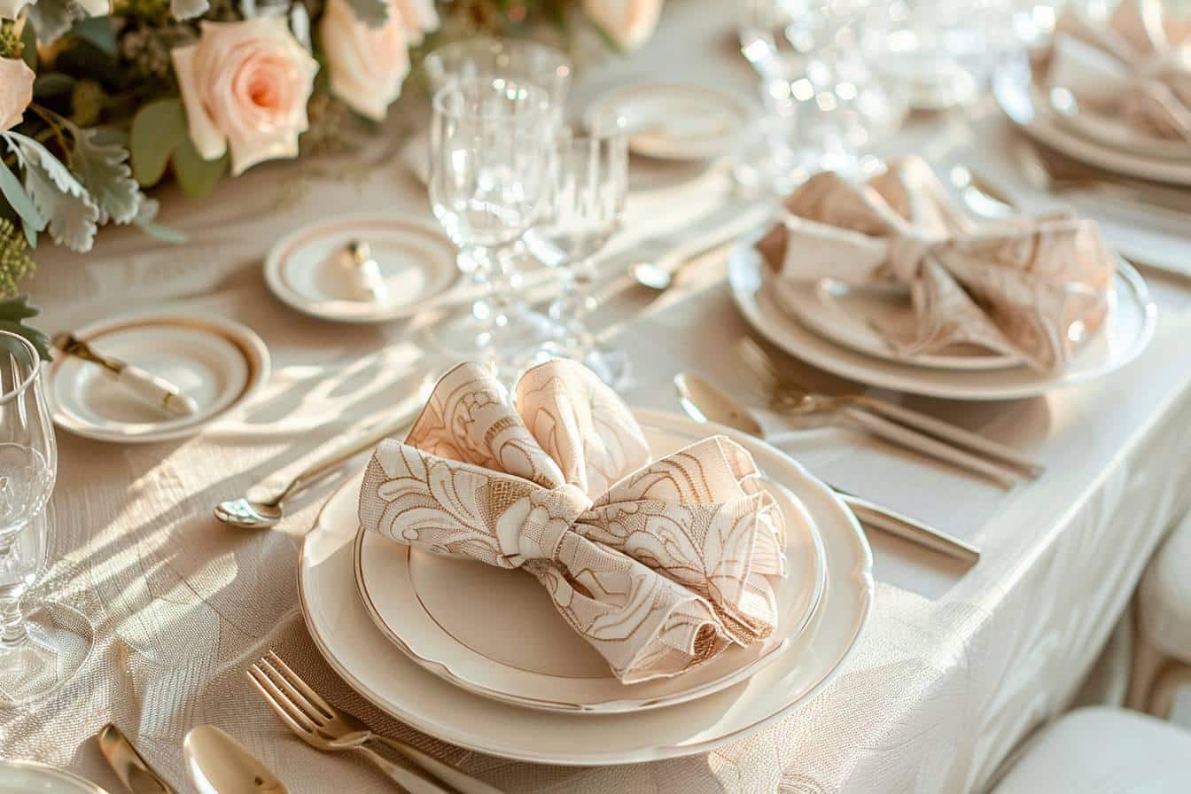 Pliage de serviette en tissu : l’art de sublimer votre table de mariage avec élégance
