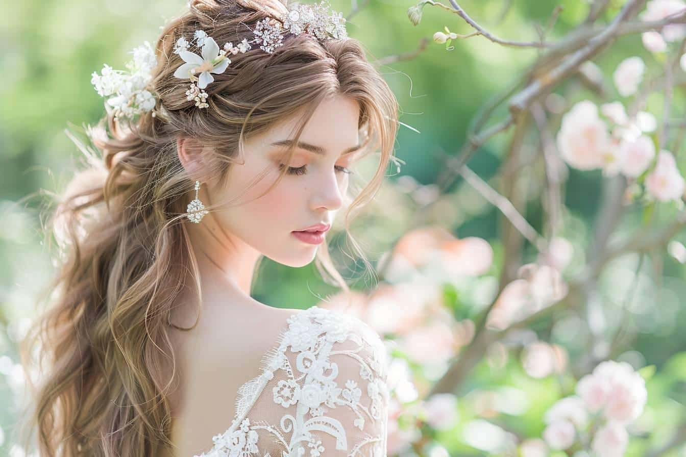 Coiffure de mariage cheveux détachés : tendances et inspirations pour un look romantique et naturel