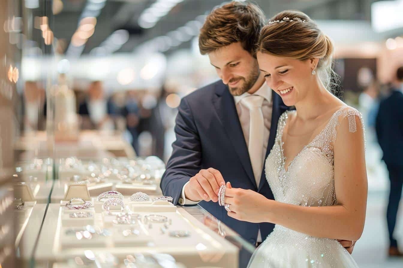 Couple alsacien choisit ses alliances au salon du mariage de Coquelles