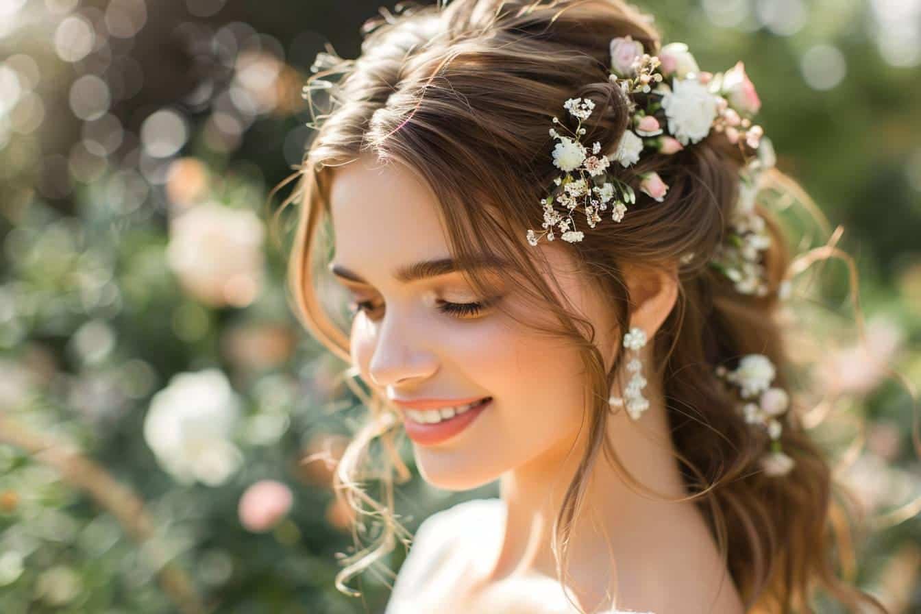 Sublimez votre mariage avec des cheveux wavy élégants et naturels