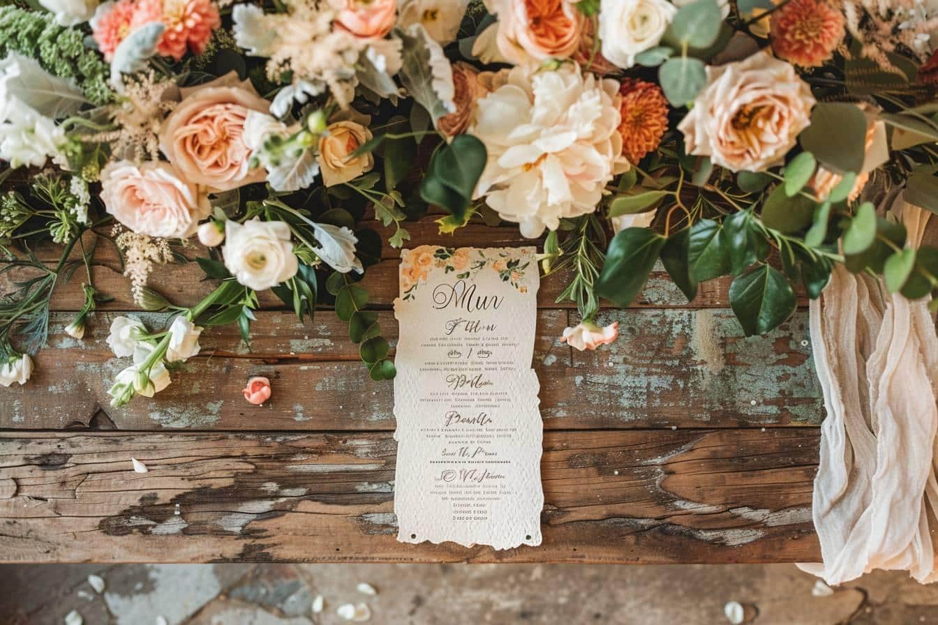 Créer un menu de mariage original à faire soi-même : idées et astuces