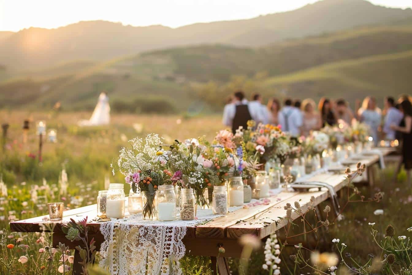 Organisez un repas champêtre de mariage inoubliable en 5 étapes clés