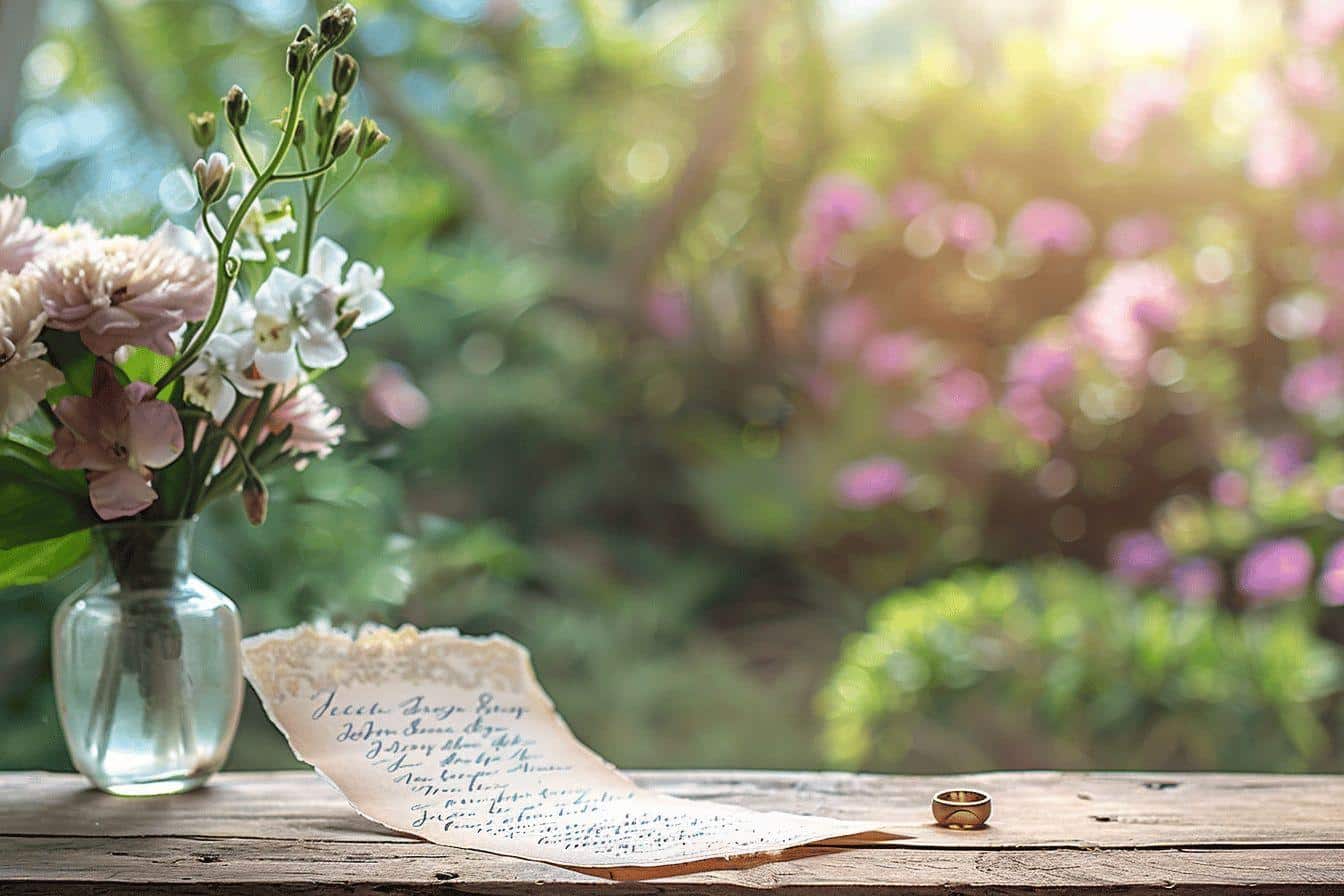 Un petit mot touchant pour célébrer le mariage de votre fils