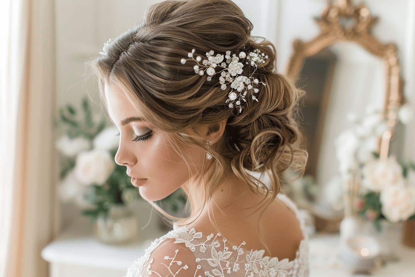 Idées de coiffure mariage pour sublimer vos cheveux mi-longs
