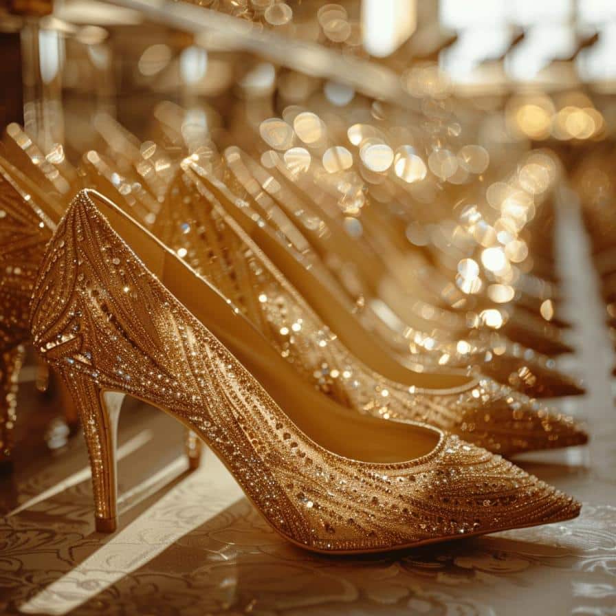 Chaussures dorées pour mariage : trouvez la paire parfaite pour briller