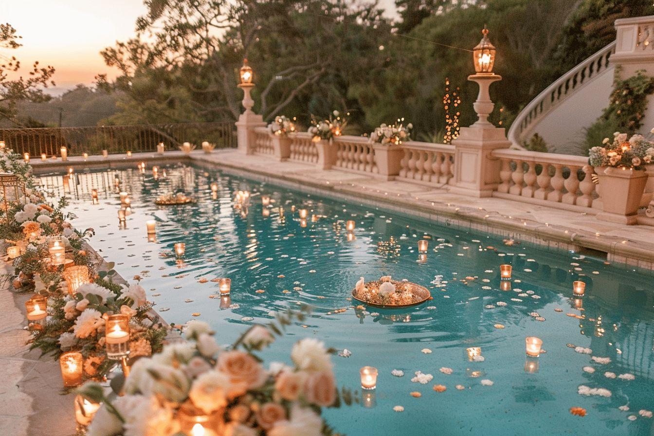 Décoration de piscine pour mariage : idées élégantes et originales