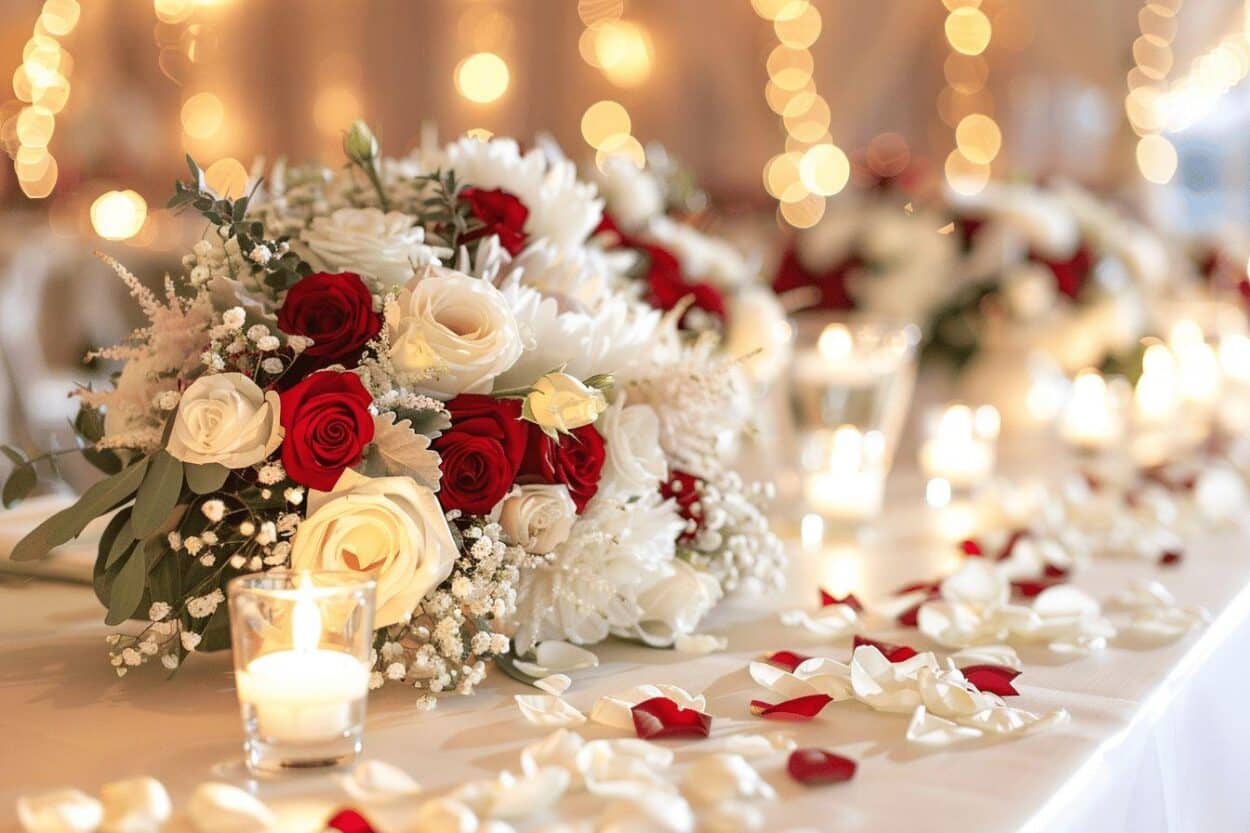 Deco Mariage Blanc Et Rouge