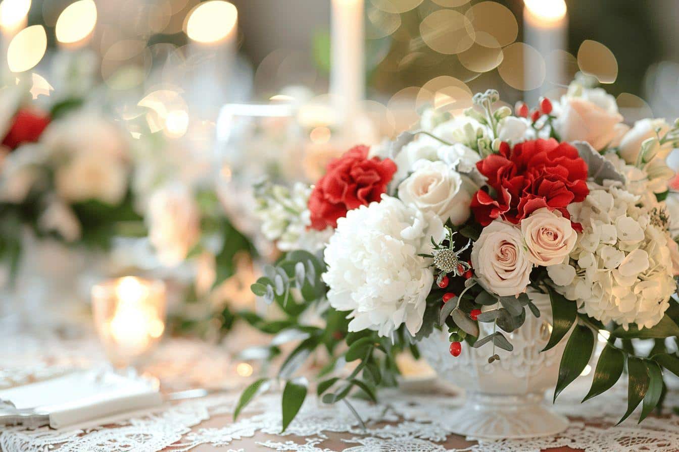 Décoration mariage blanc et rouge : idées élégantes pour un jour parfait