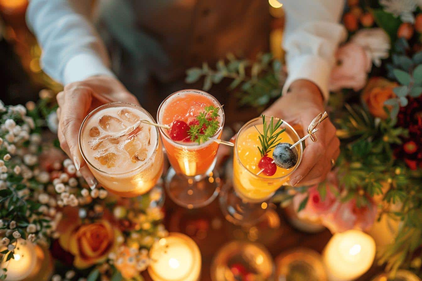 Découvrez des idées de cocktails sans alcool pour un mariage raffiné