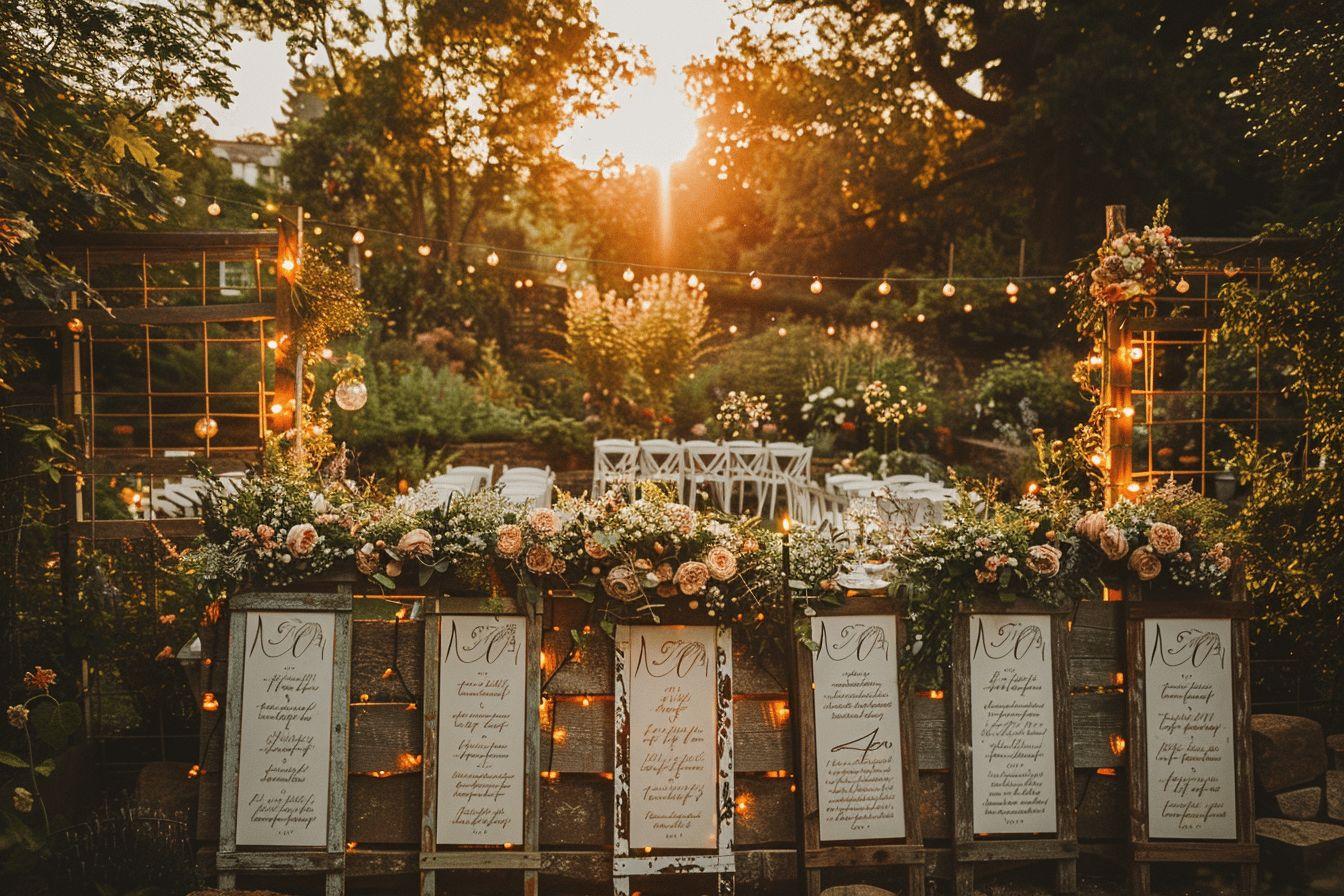 Idée de plan de table mariage : créez une disposition inoubliable