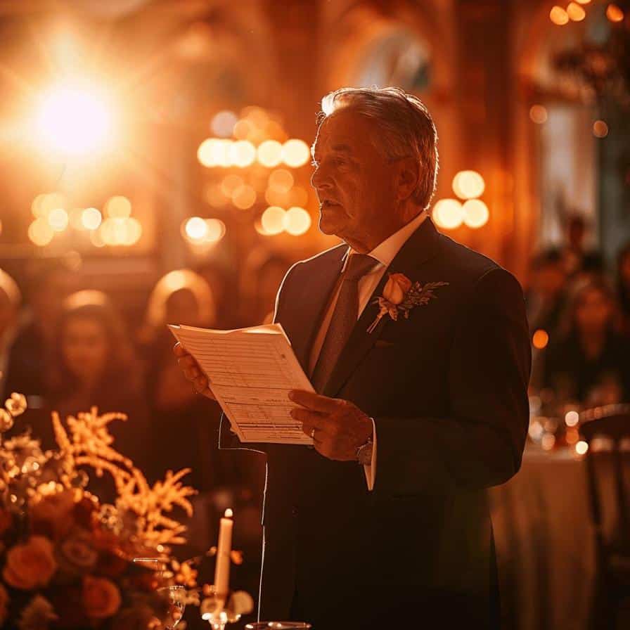 Le discours surprenant d’un beau-père au mariage finance