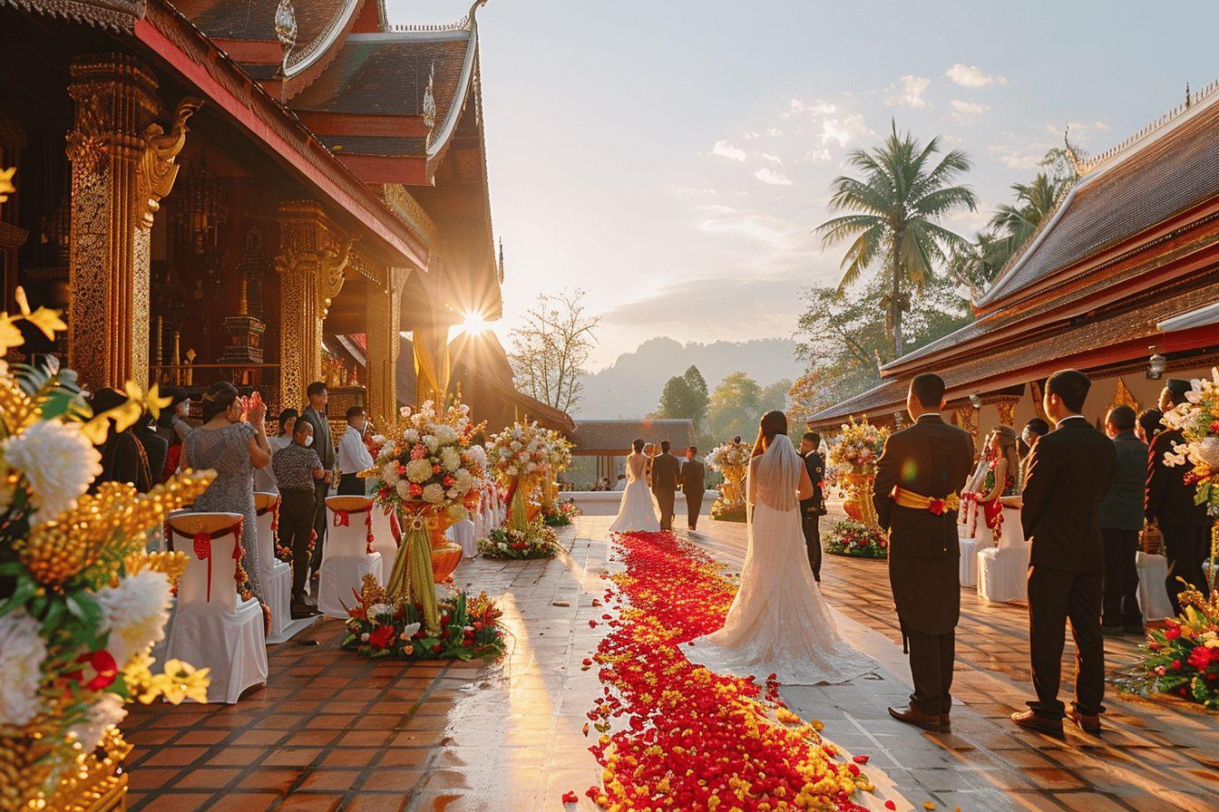 Mariage symbolique pour les 15 ans de la pagode Wat Xieng-Thong