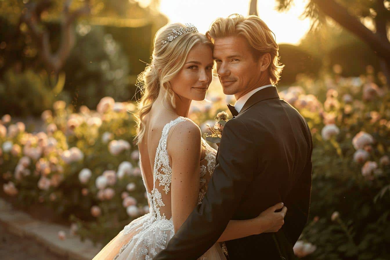 Patrick Schwarzenegger et Abby Champion éblouissent dans la campagne Skims mariage