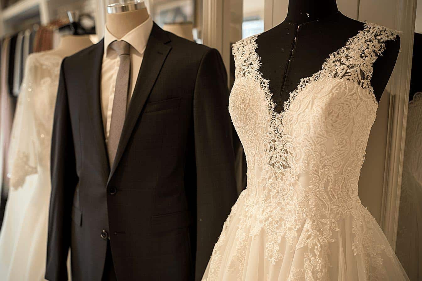 Robes et costumes de mariage à -50% chez Mathilde Mariage et Maison