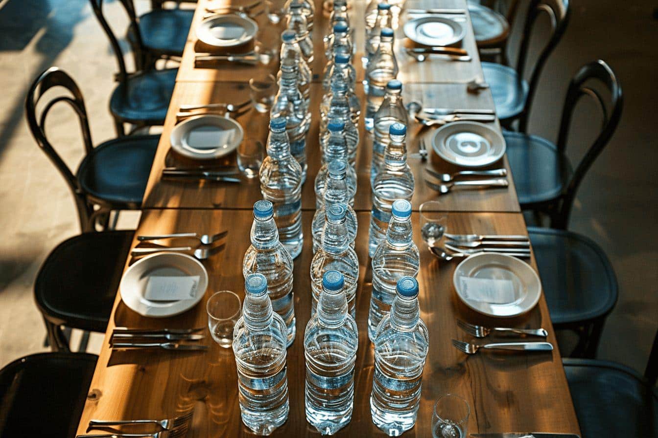 Calcul : combien de bouteilles d’eau prévoir pour 100 invités ?