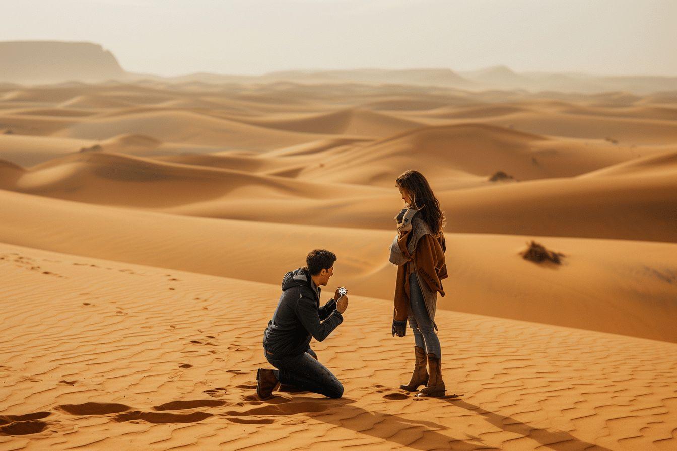 Ludovic Belin demande sa compagne en mariage au Marathon des Sables