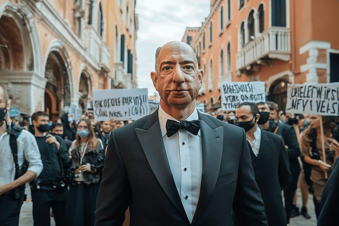 Jeff Bezos à Venise : son mariage perturbé par des manifestants