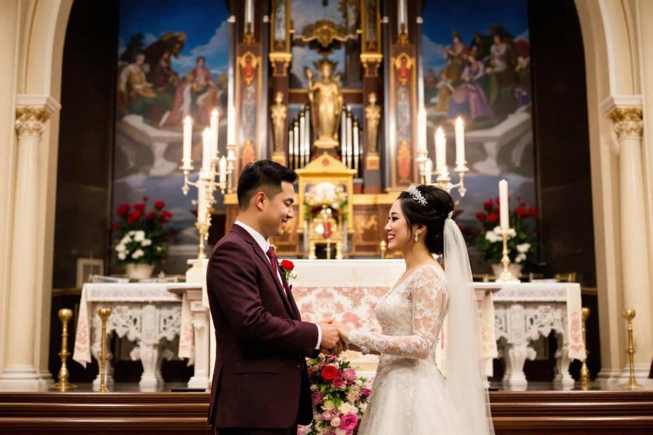 Mariage vietnamien à l’église de Lugny célébré par Le JSL