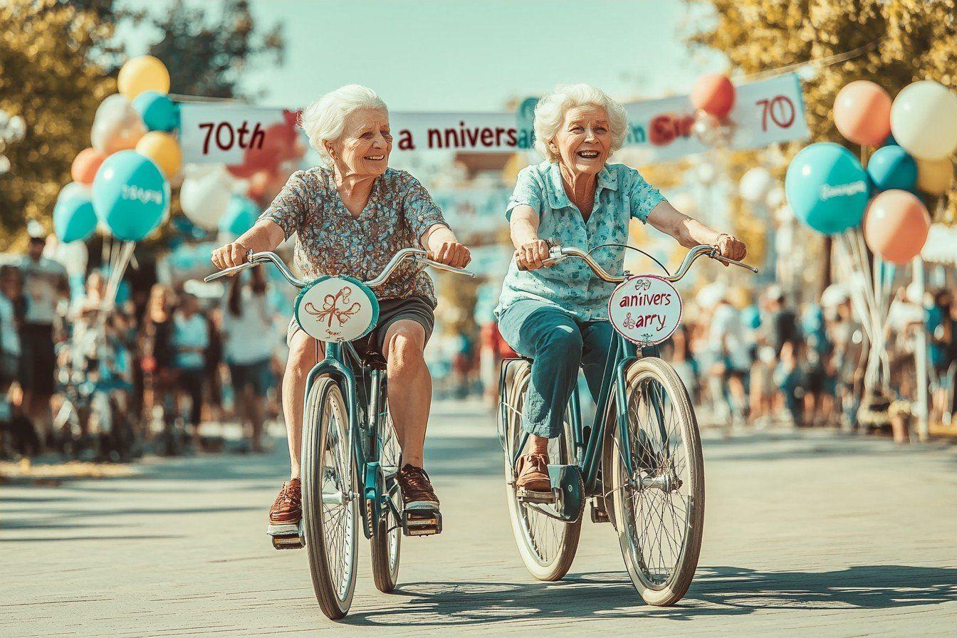 René et Marie célèbrent 70 ans de mariage à vélo