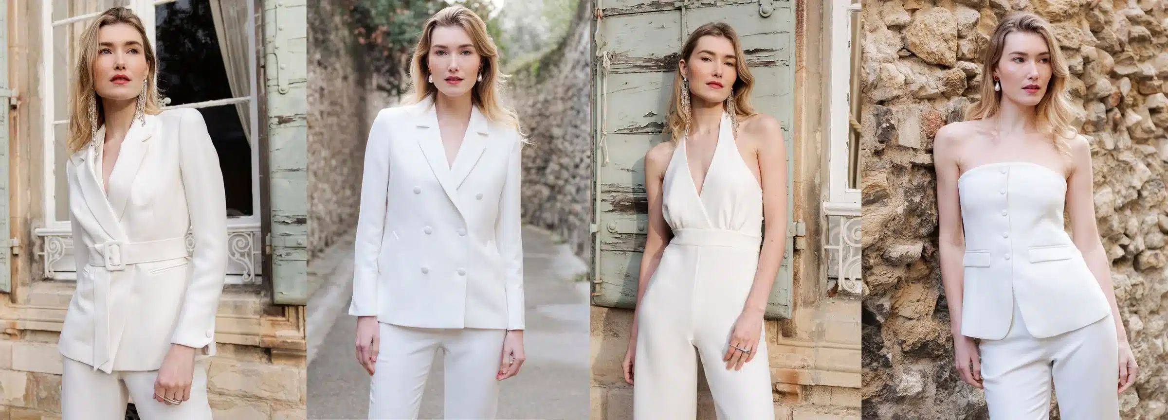 tailleur blanc mariage