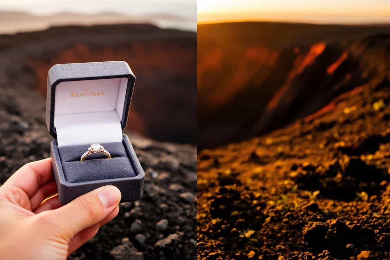 Demande en mariage explosive près d’un volcan en éruption