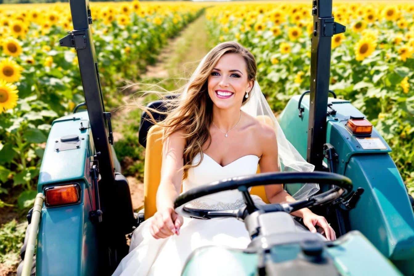Mariage sous canicule près de Toulouse : une mariée éblouit en tracteur