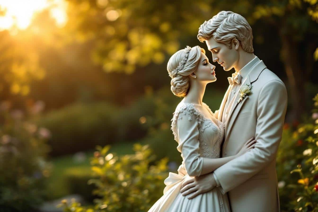 Sculpture hommage en Normandie : un mariage inspire l’art