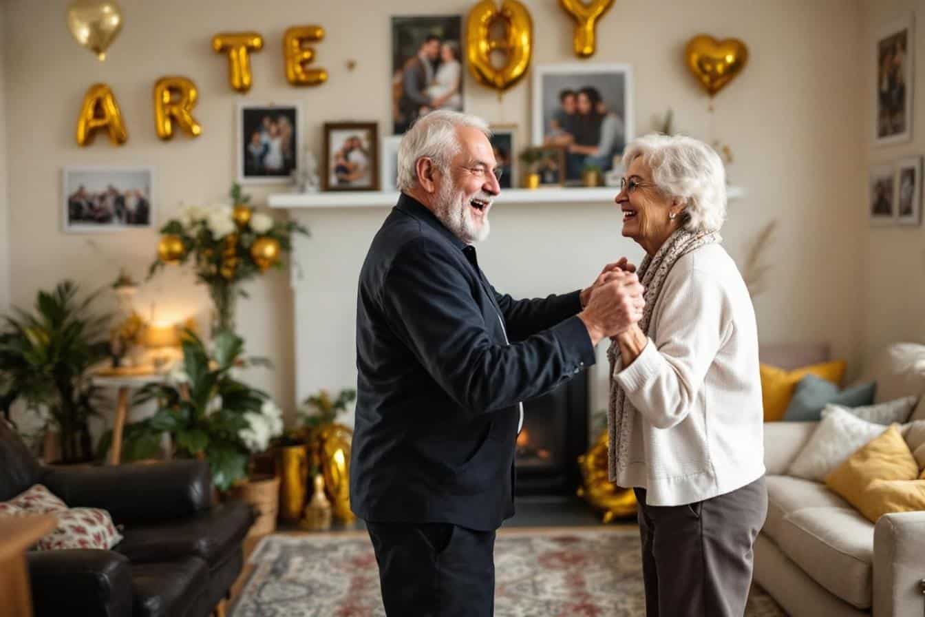 Célébration continue après 50 ans de mariage