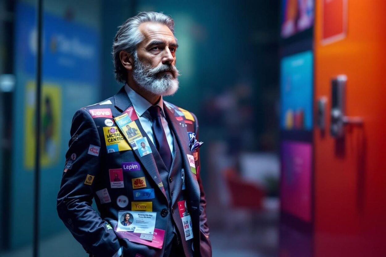 Mariage d’entrepreneur : son costume devient un panneau publicitaire