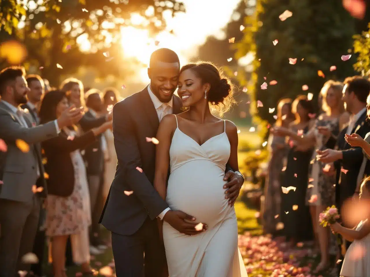 Photo mariage-recent-bebe-jeunes-mamans