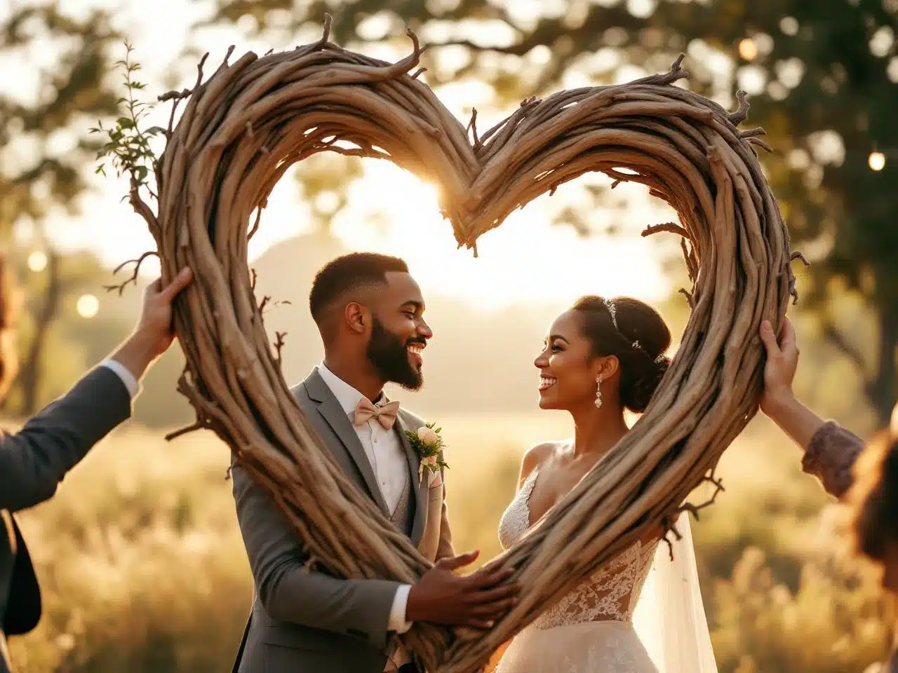 Photo cadre-coeurs-mariage-deco-romantique