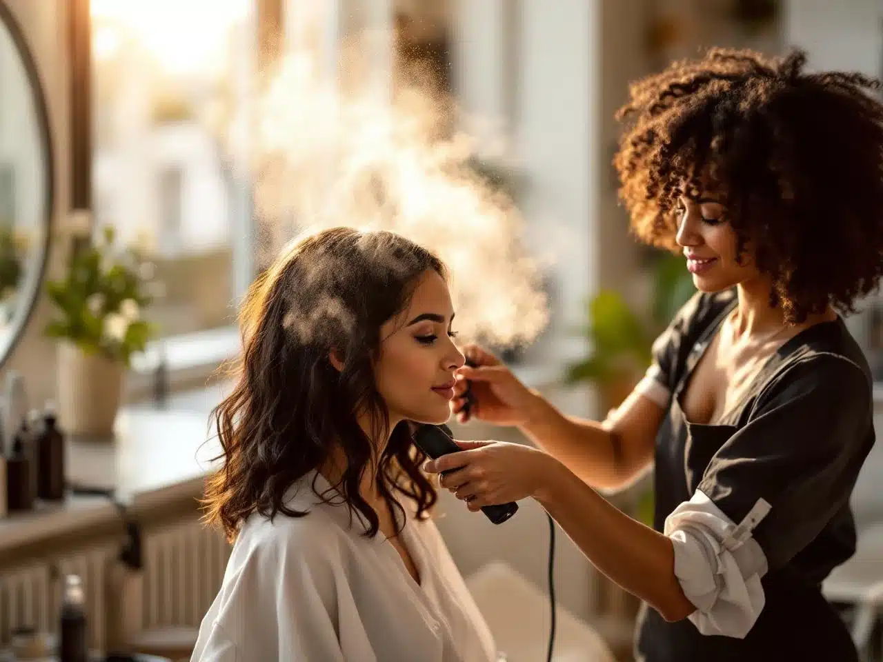 Photo coiffure-boucle-femme-ondulations-longue-tenue