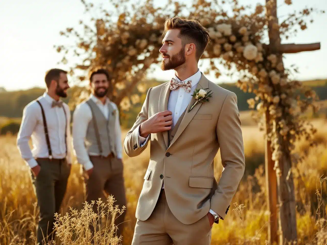 Photo costume-mariage-champetre-homme-pas-cher