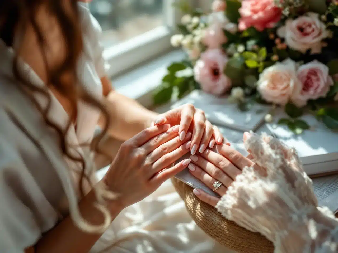 Photo pose-ongle-mariage-tendance