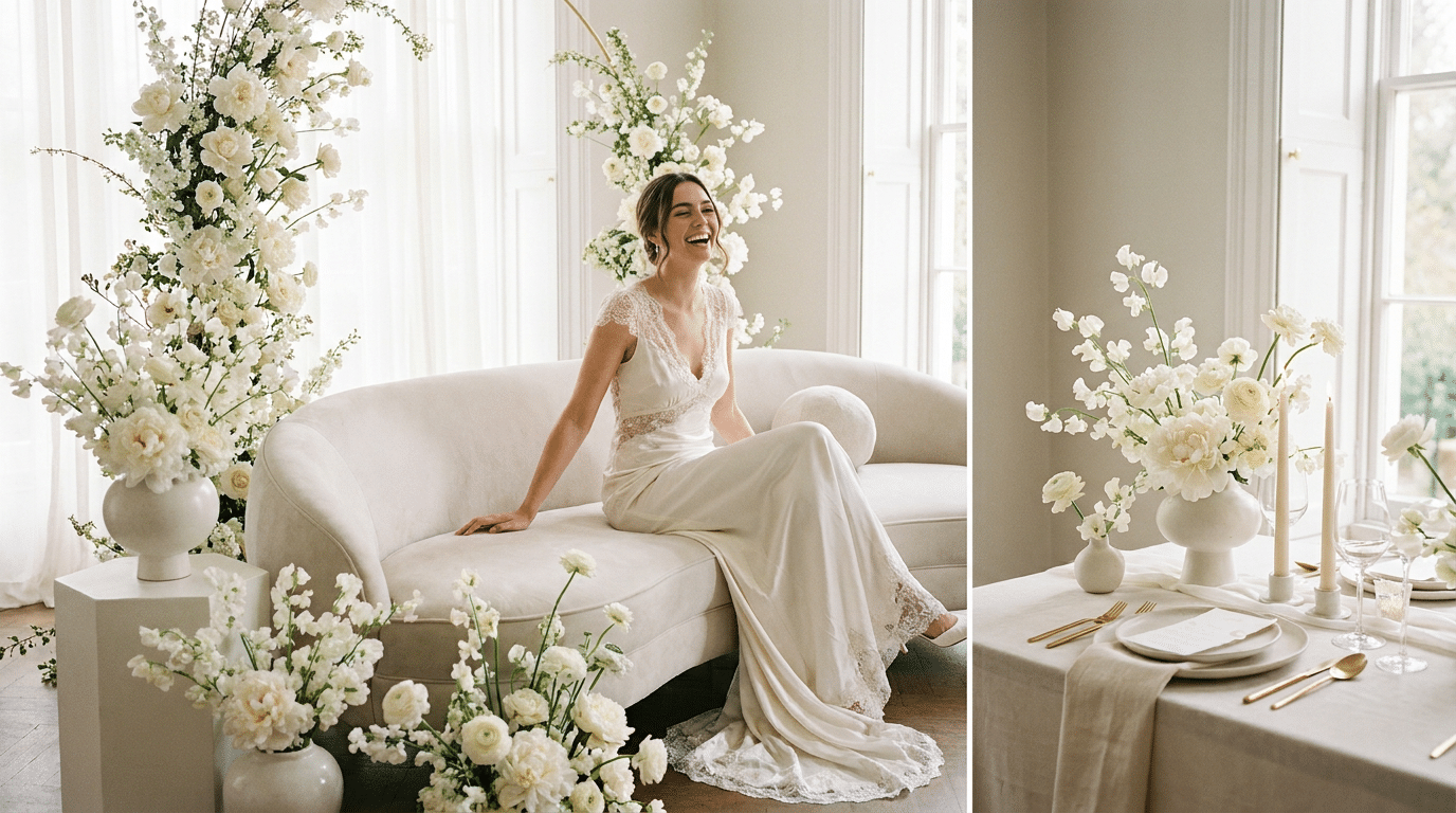 mariage chic moderne romance mariee