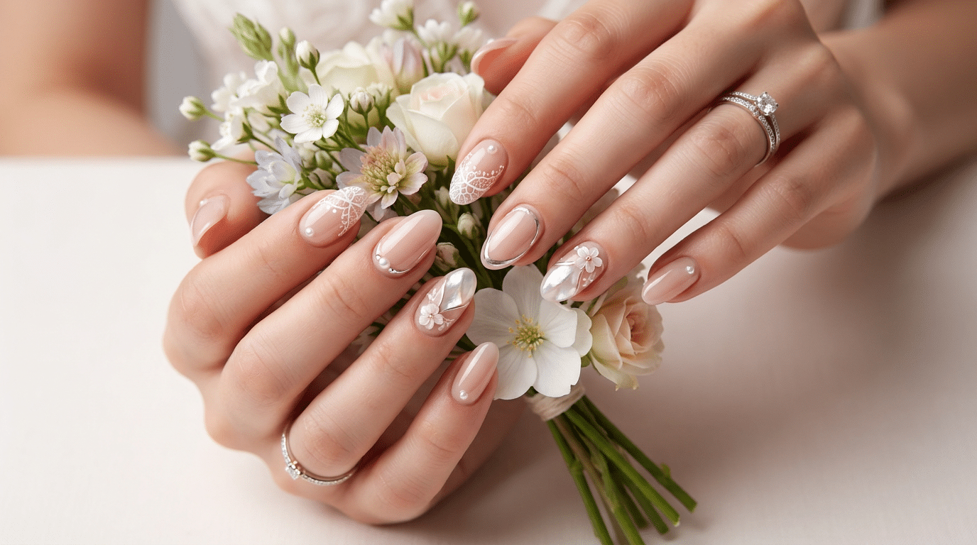 nail art mariee 2026 tendances elegantes