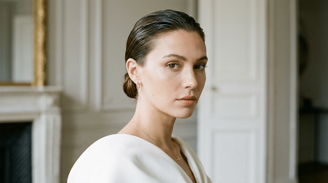 wet look mariee coiffure tendance chic